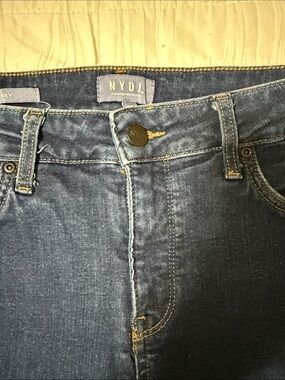 NYDJ Dark Indigo Stretch Jeans with Contrasting Stitch